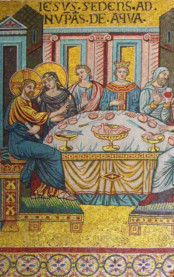 The Wedding at Cana, mosaic, Monreale, Sicily