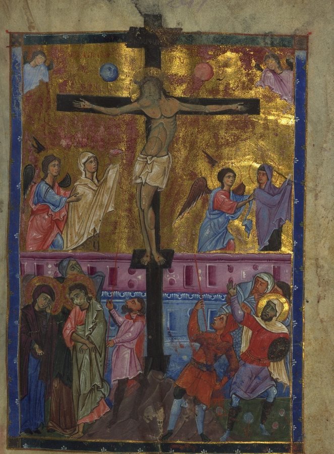 The Crucifixion, by T'oros Roslin, Armenia