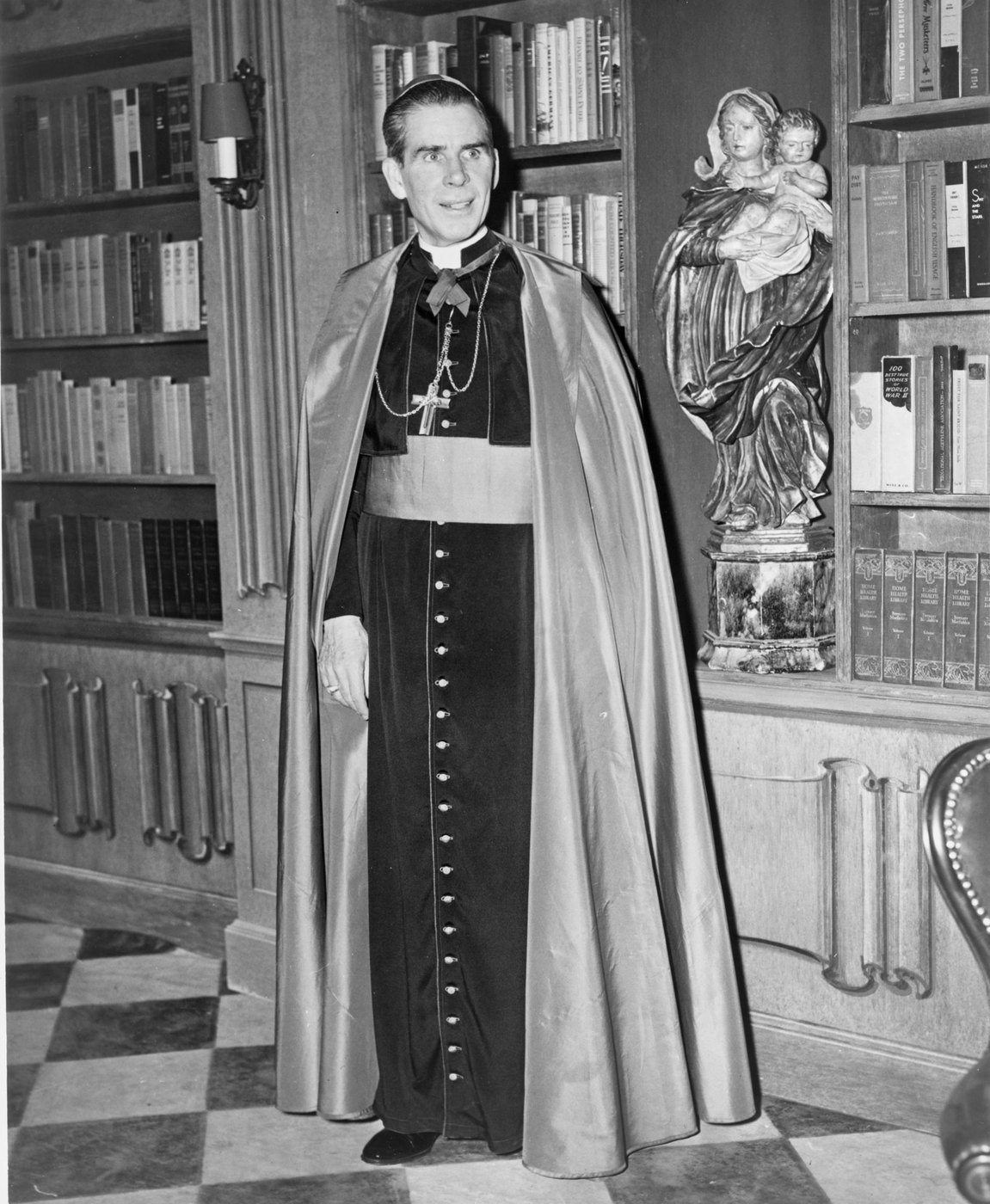 Archbishop Fulton J. Sheen, photographed in 1956