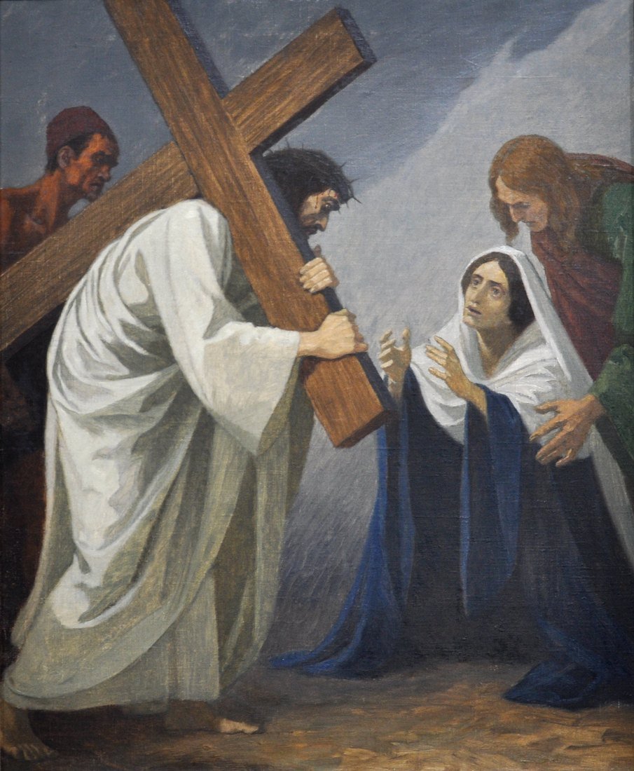 Jesus meets his Mother